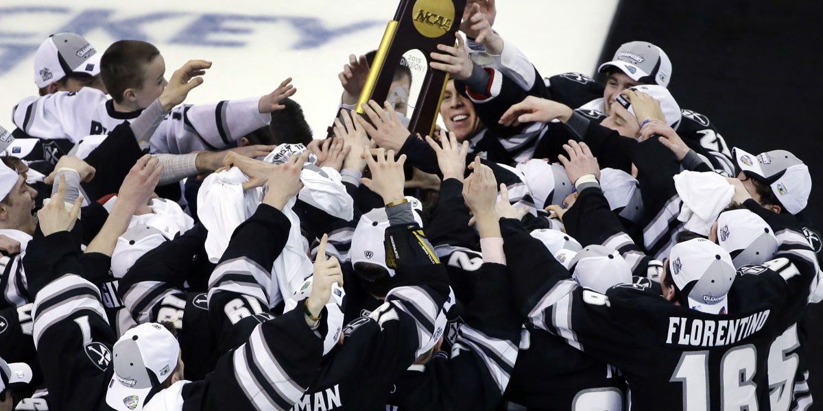 2013-14 Providence College Friars — The NCAA Hockey Champions Celebrate at the Frozen Four